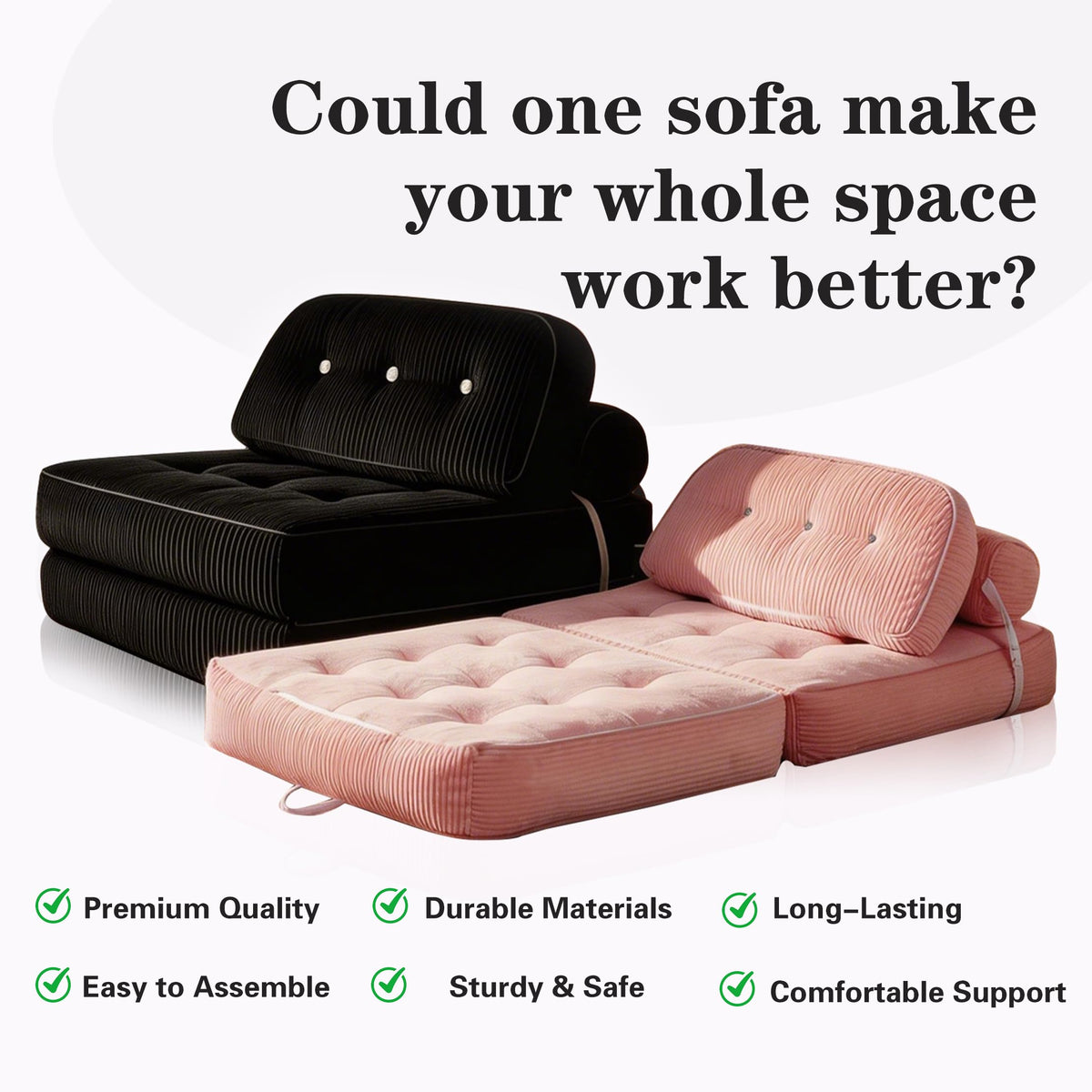 Convertible Futon Sofa Bed Chair J900286