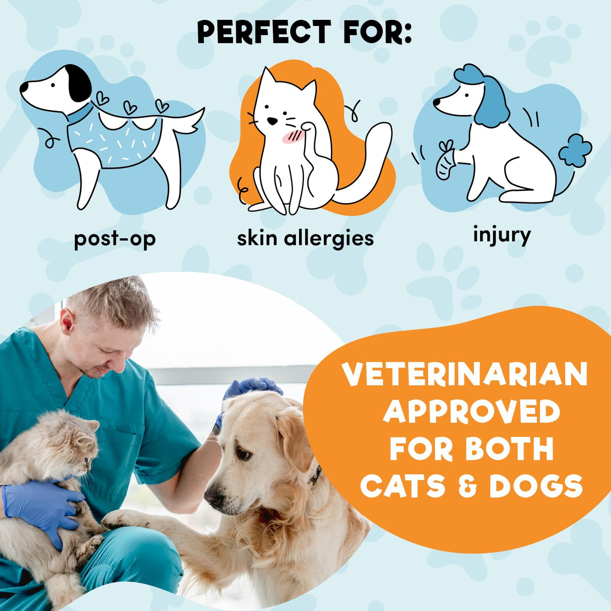 Inflatable Dog Cone Collar Alternative Large Blue G23807