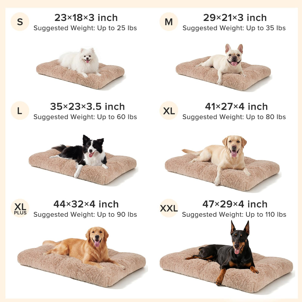Large Washable Plush Dog Bed Crate Pad Y876