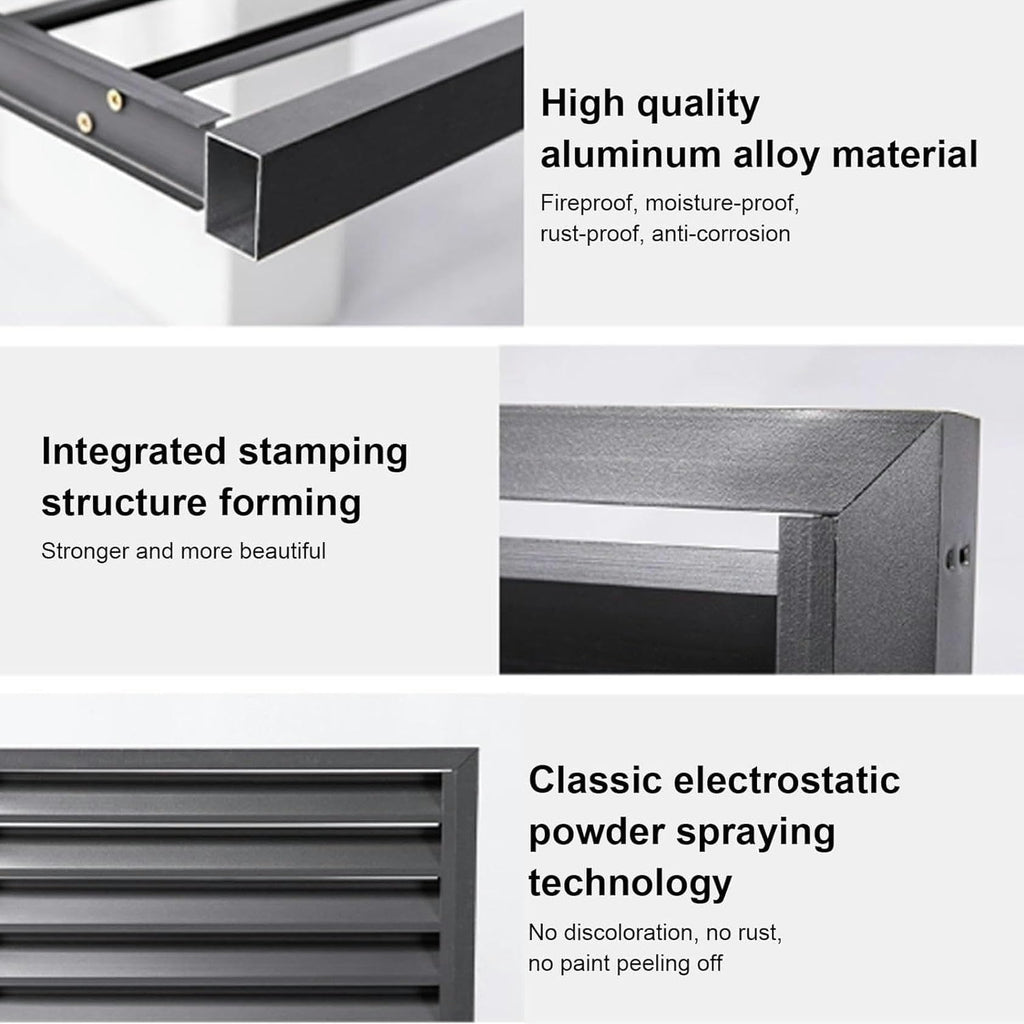 Air Conditioner Fence for Outside Units, Mini Split Pipe Cover, Aluminum AC Cover W5484