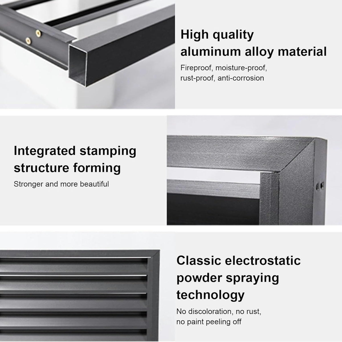 Air Conditioner Fence for Outside Units, Mini Split Pipe Cover, Aluminum AC Cover W5484