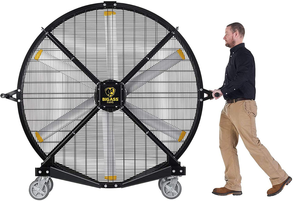 Black 6' Indoor/Outdoor Mobile Fan with Wheels L8316