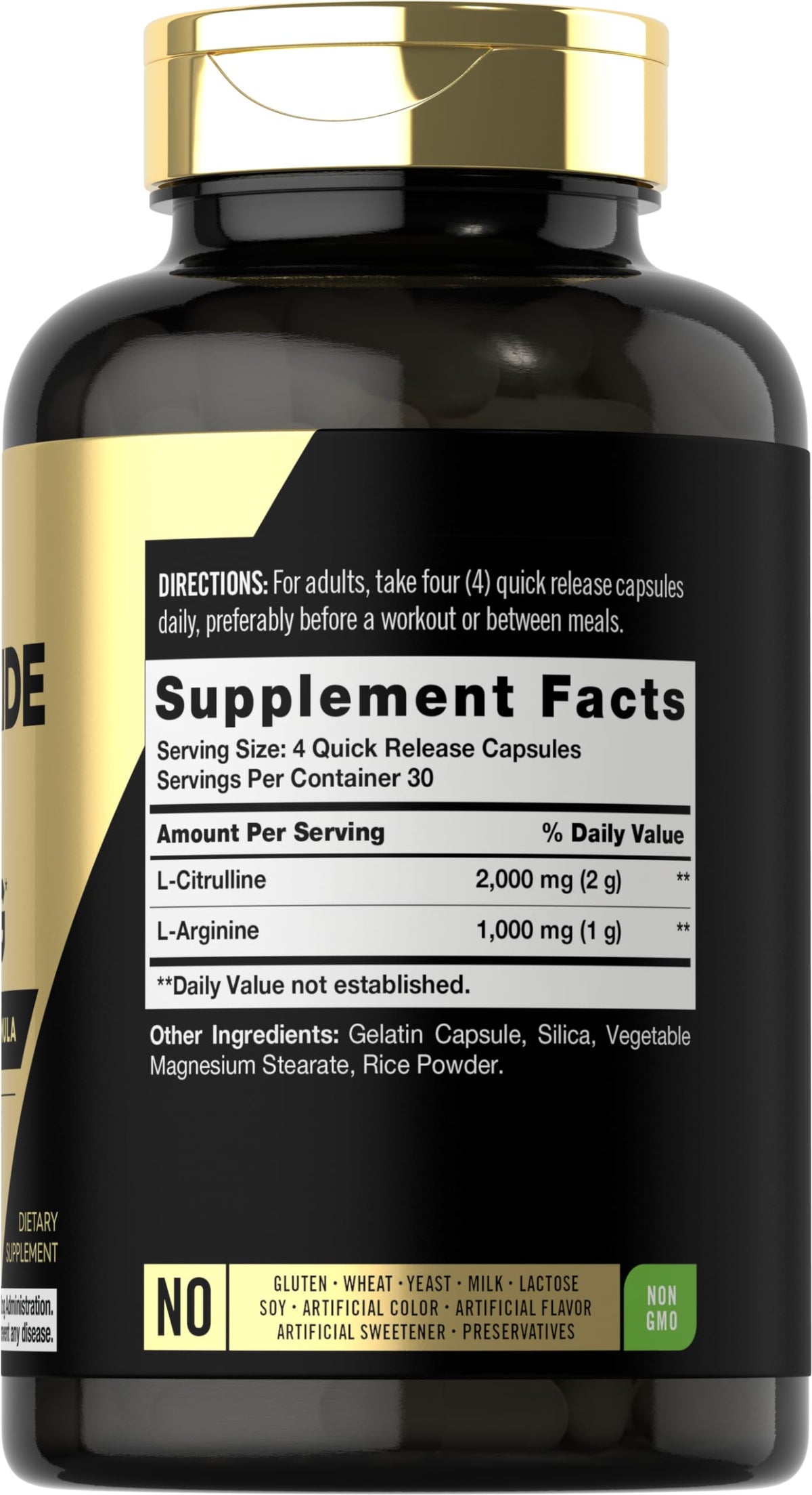 Nitric Oxide Supplement 3000mg 120 Capsules J53375