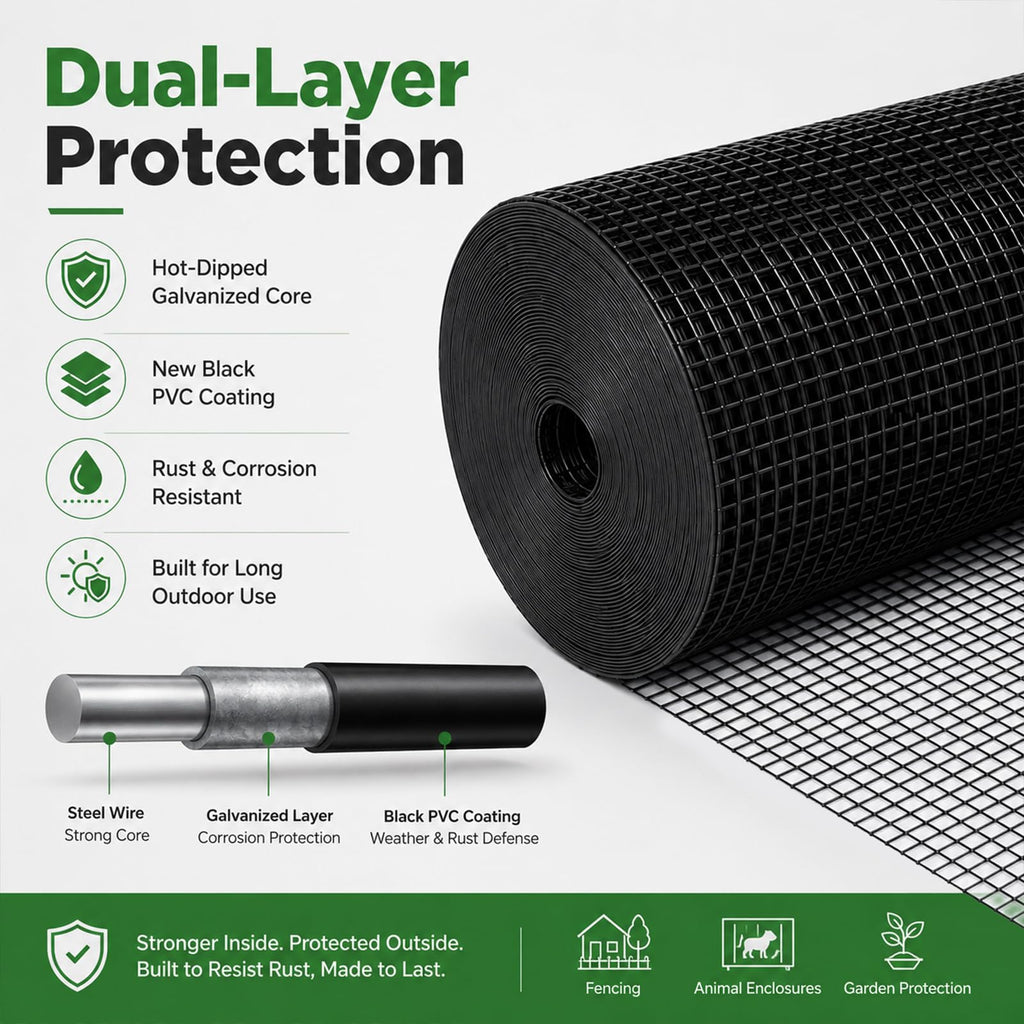 Black 1/2 inch 19 Gauge Wire Mesh Roll H3567