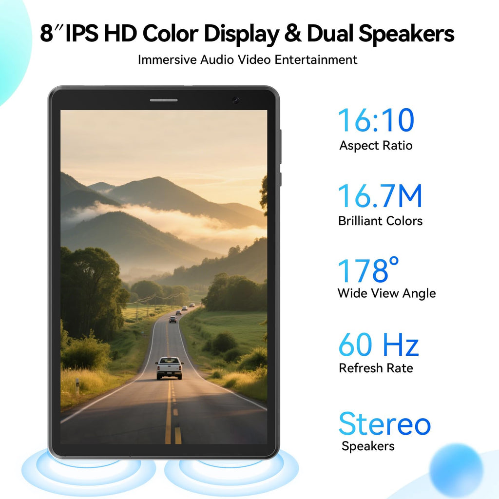 8 Inch Android Tablet with SIM Card Slot 4G LTE 12GB RAM 64GB ROM G658737