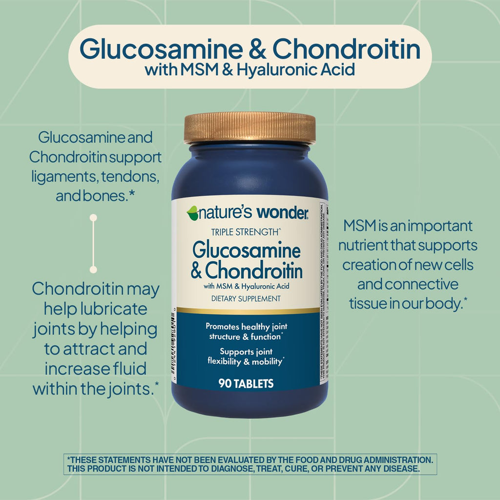 Triple Strength Glucosamine Chondroitin MSM 90 Tablets K348