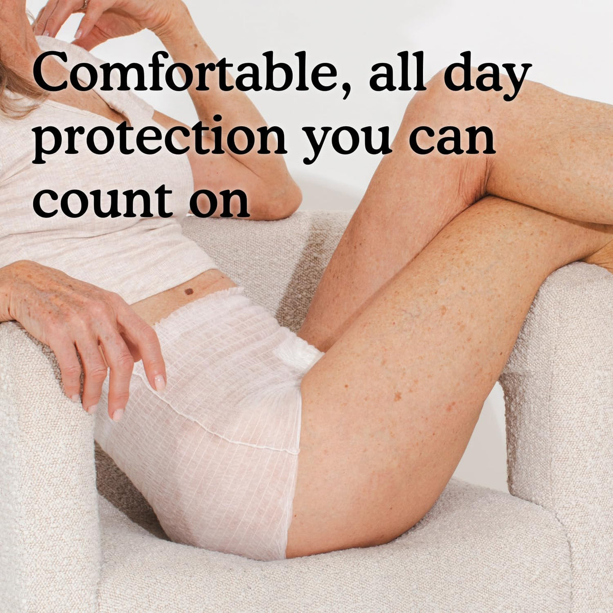 Adult Incontinence Underwear for Sensitive Skin, White Large, 56 Count T386464