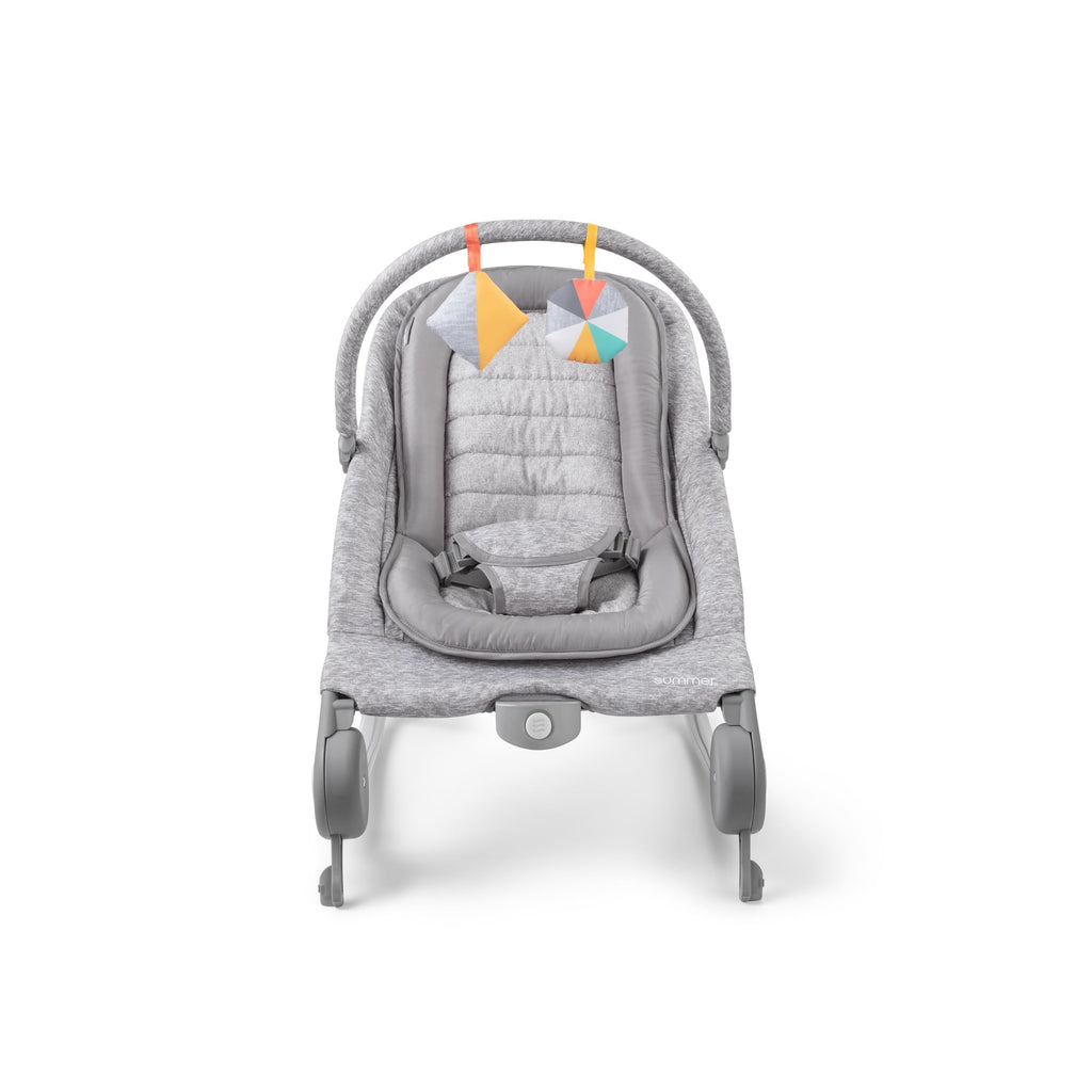 2-in-1 Light Gray Tweed Bouncer & Rocker F727126