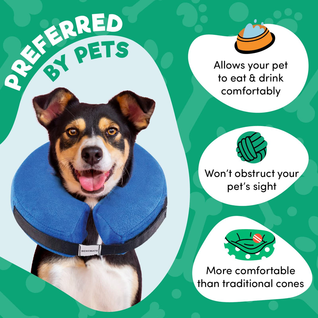 Inflatable Dog Cone Collar Alternative Large Blue G23807