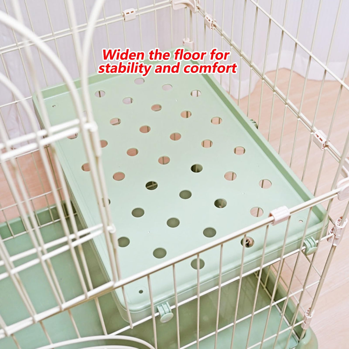 3/4-Tier Wire Cat Cage Playpen Kennel with Hammock and 3 Platforms W918096