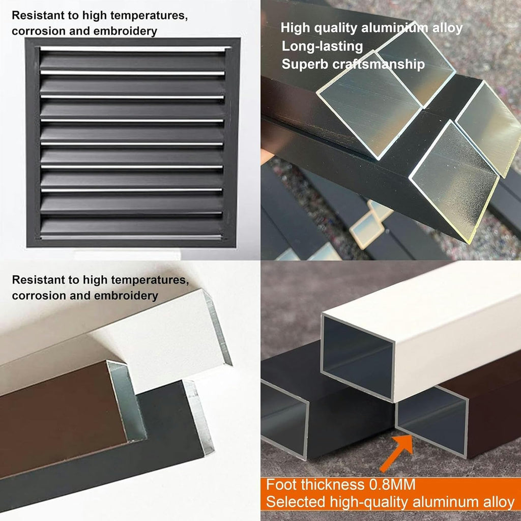Air Conditioner Fence for Outside Units, Mini Split Pipe Cover, Aluminum AC Cover W5484