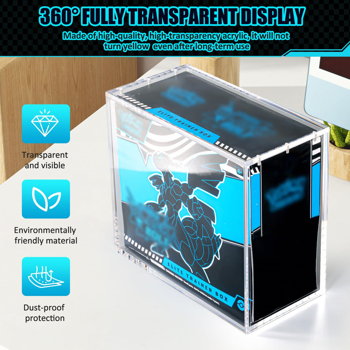 8mm+5mm Ultra Thick Stackable Acrylic Protector with Strong Magnets J301