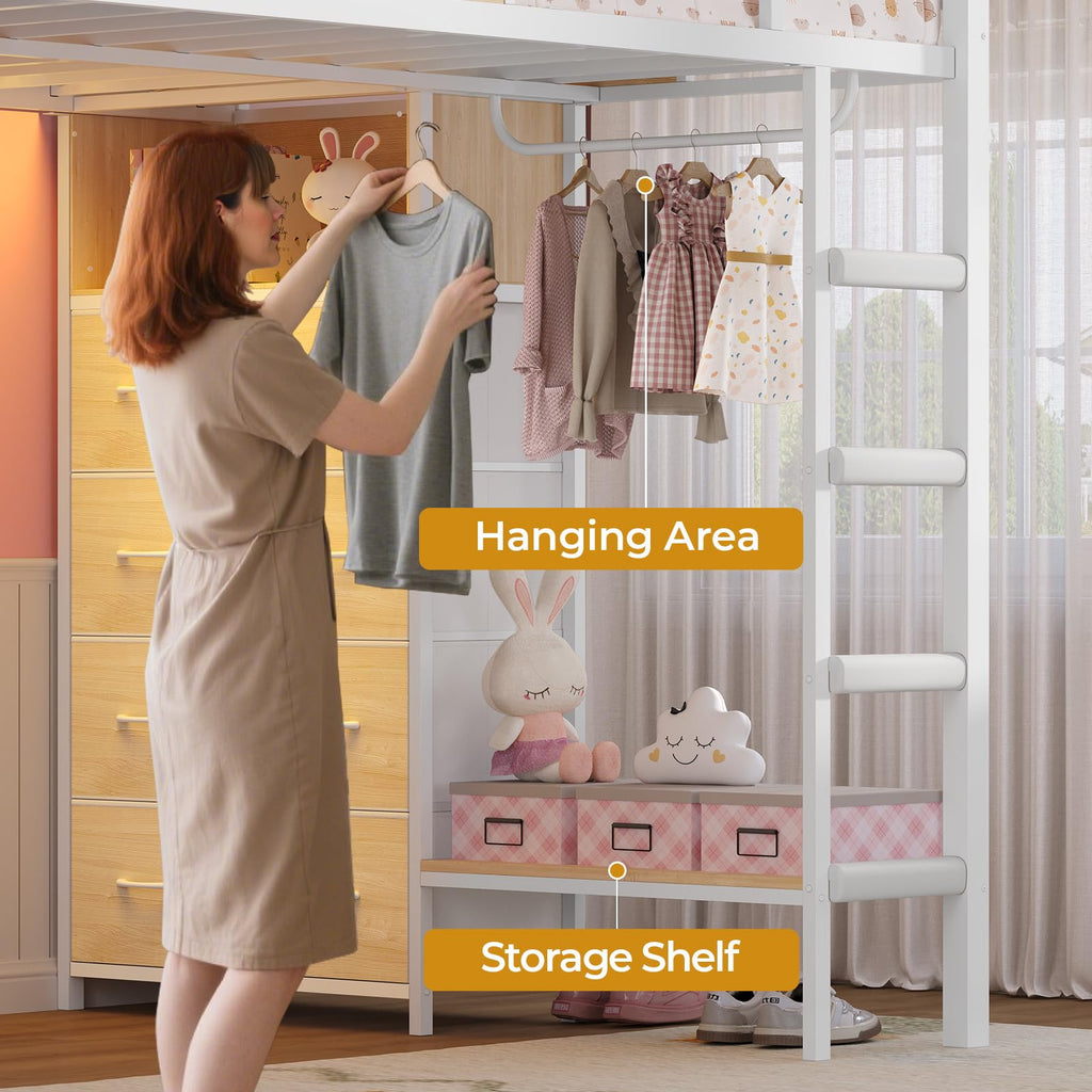 Full Over Twin Bunk Bed with 8 Storage Drawers D48150