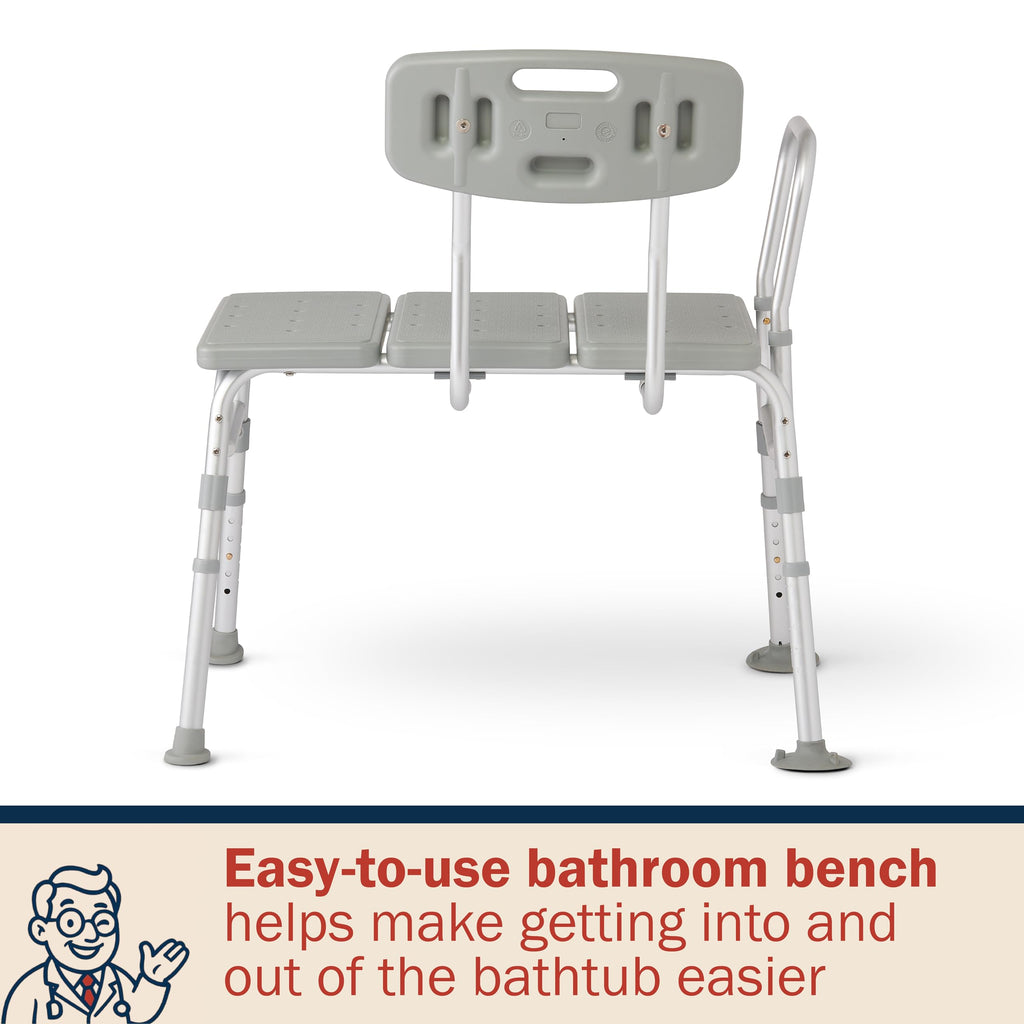 Tub Transfer Bench 400 lb Capacity Bath & Shower Seat L7551
