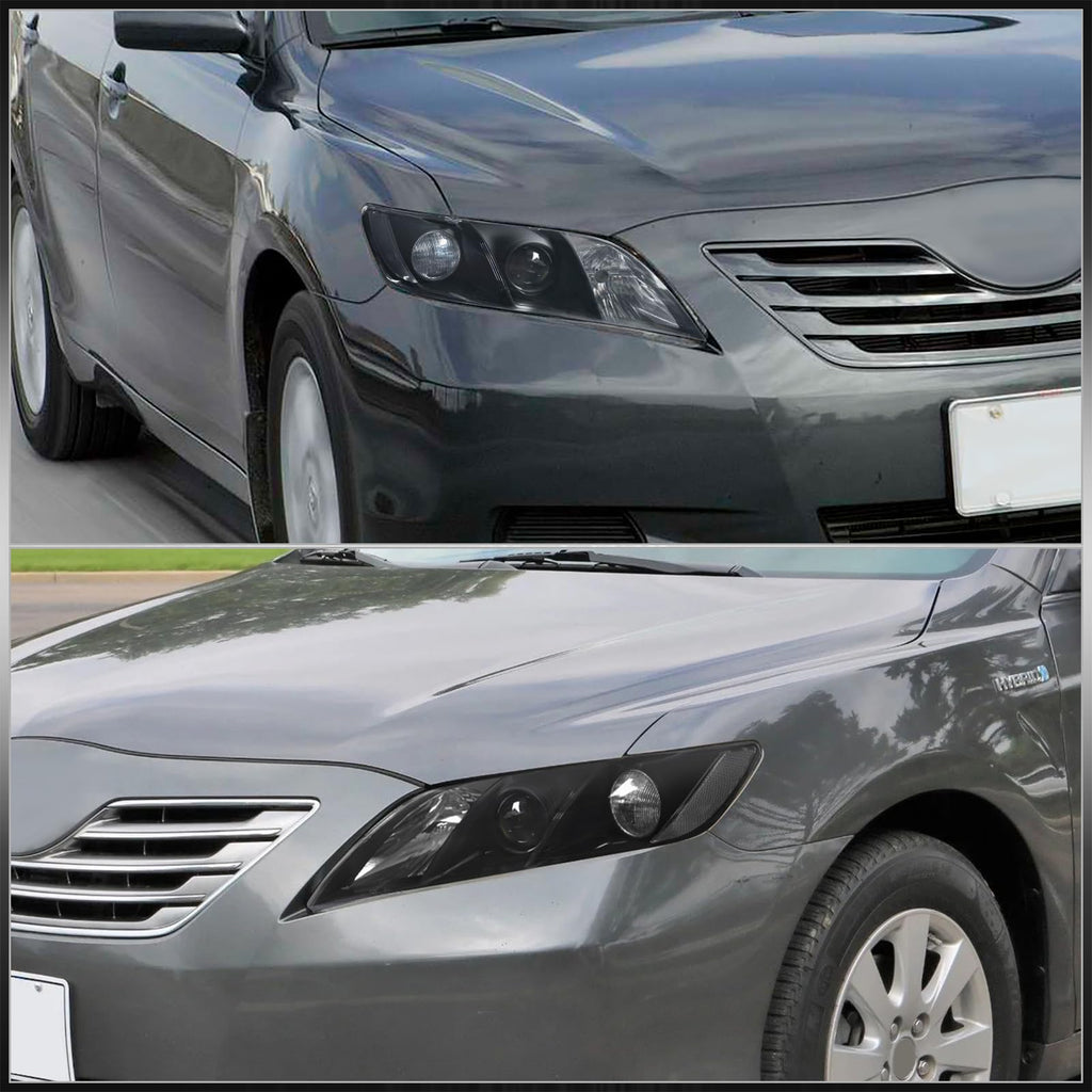 Black Clear Lens Projector Headlights Pair Set X8416