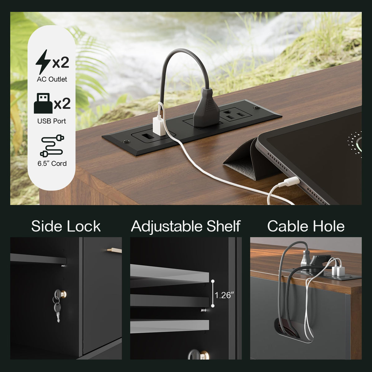 4 Drawer File Cabinet with Lock R1128