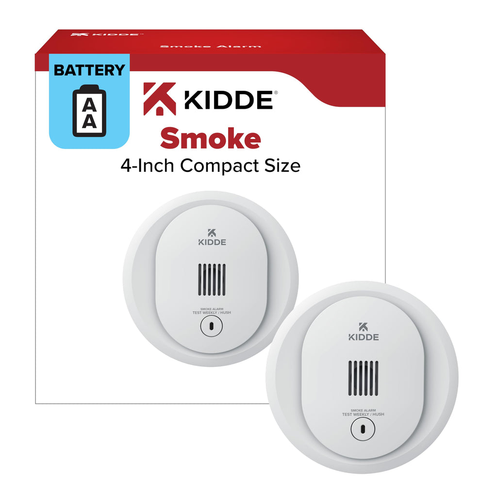 Compact Smoke Detector, AA Battery-Powered F445