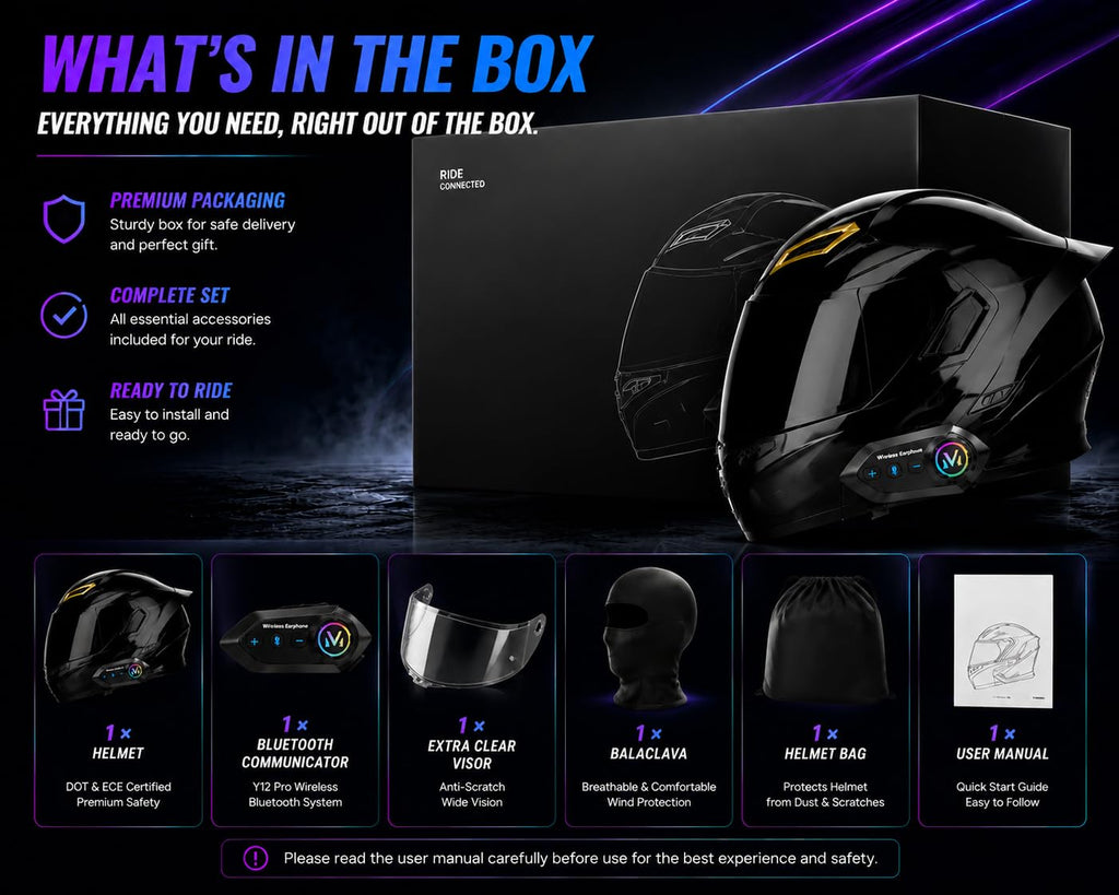 Bluetooth Modular Flip-Up Full Face Motorcycle Helmet Z63289