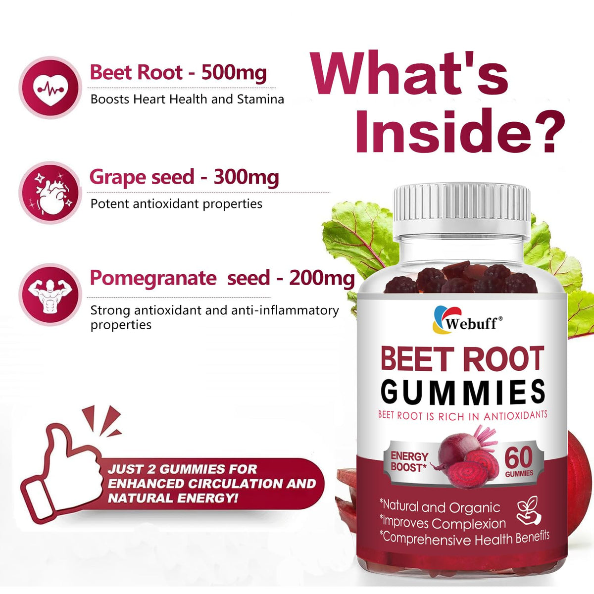 Sugar Free Beet Root Gummies S89137