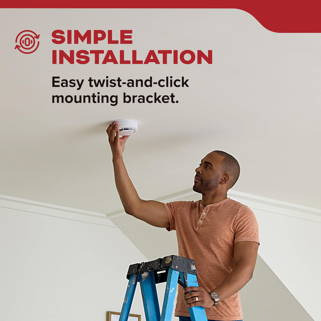 Compact Smoke Detector, AA Battery-Powered F445