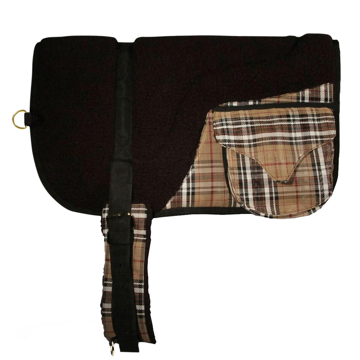 Fleece Bareback Pad with Foam Center and Double Billet Straps S5195