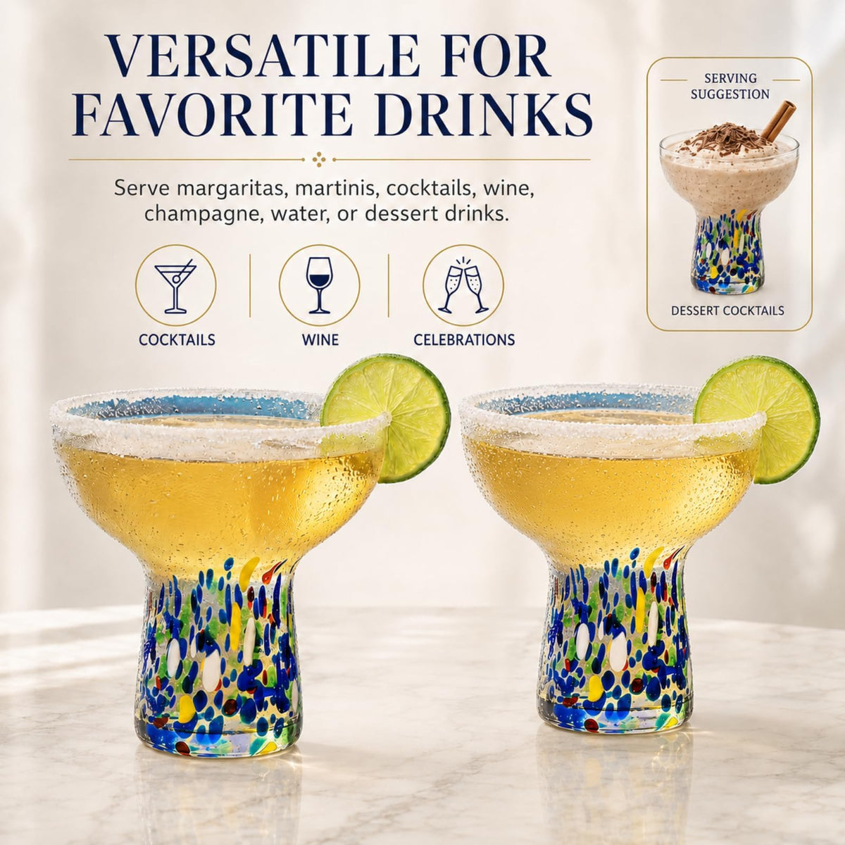 Stemless Margarita Glasses Set of 4 P880087