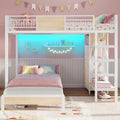 Full Over Twin Bunk Bed with 8 Storage Drawers D48150