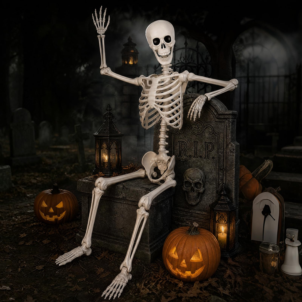 5.4FT Posable Life Size Skeleton (2PCS) H44535