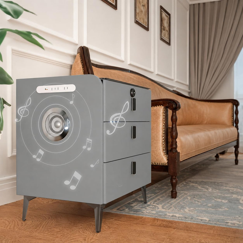 Wireless Charging Fingerprint Lock Nightstand F290