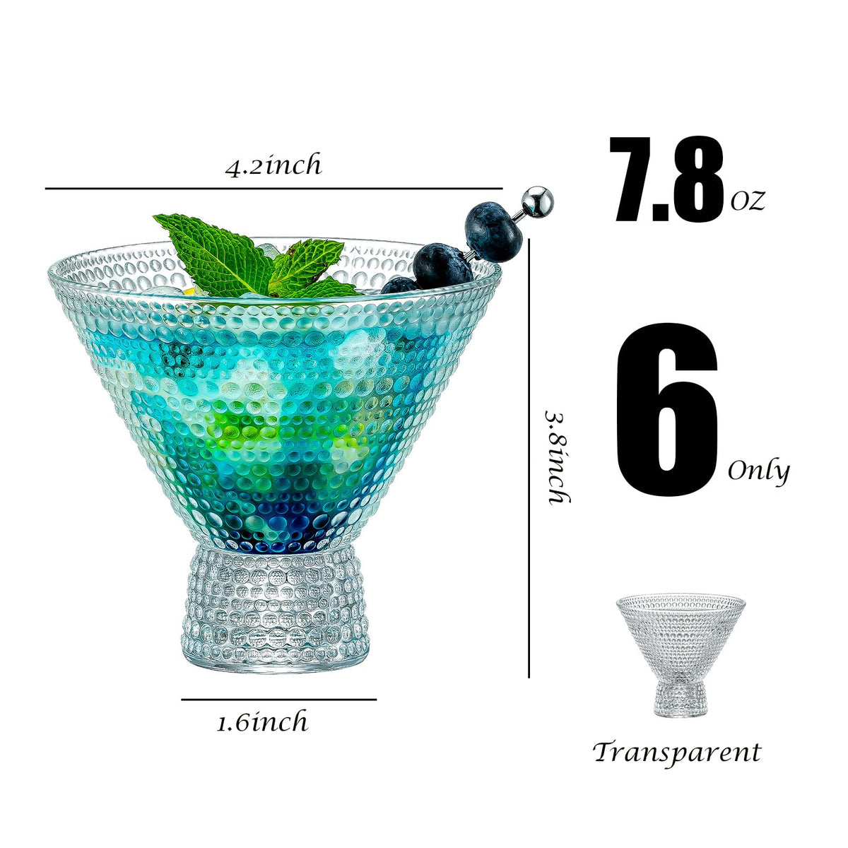 Martini Glasses Set of 6 V731