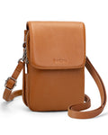 Genuine Leather Crossbody Bag with RFID Blocking Card Slots H7078
