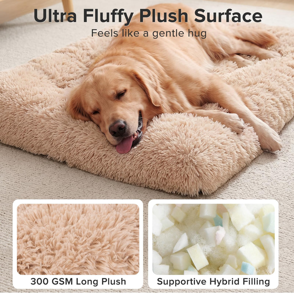 Large Washable Plush Dog Bed Crate Pad Y876