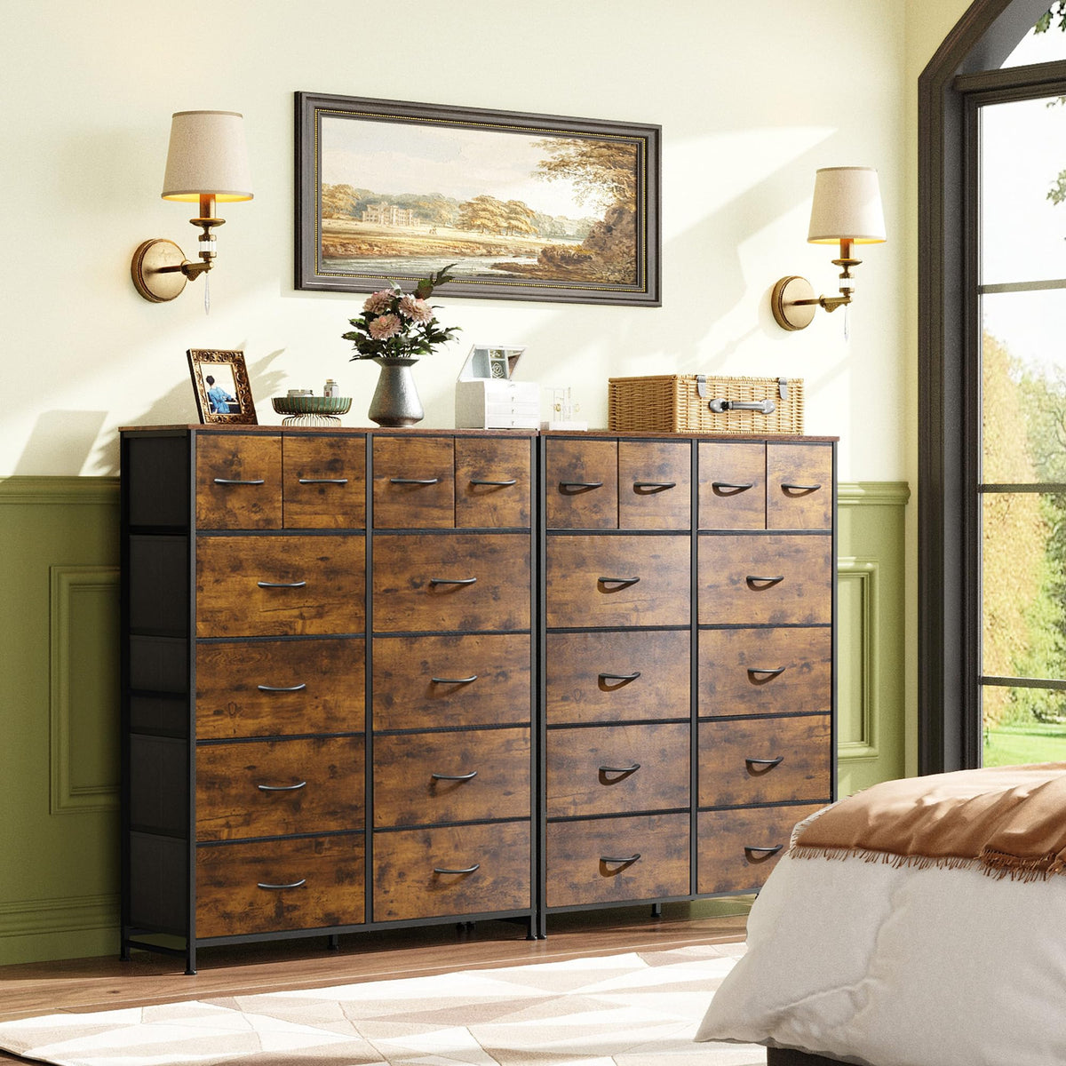 12 Drawer Fabric Dresser Storage Chest M752