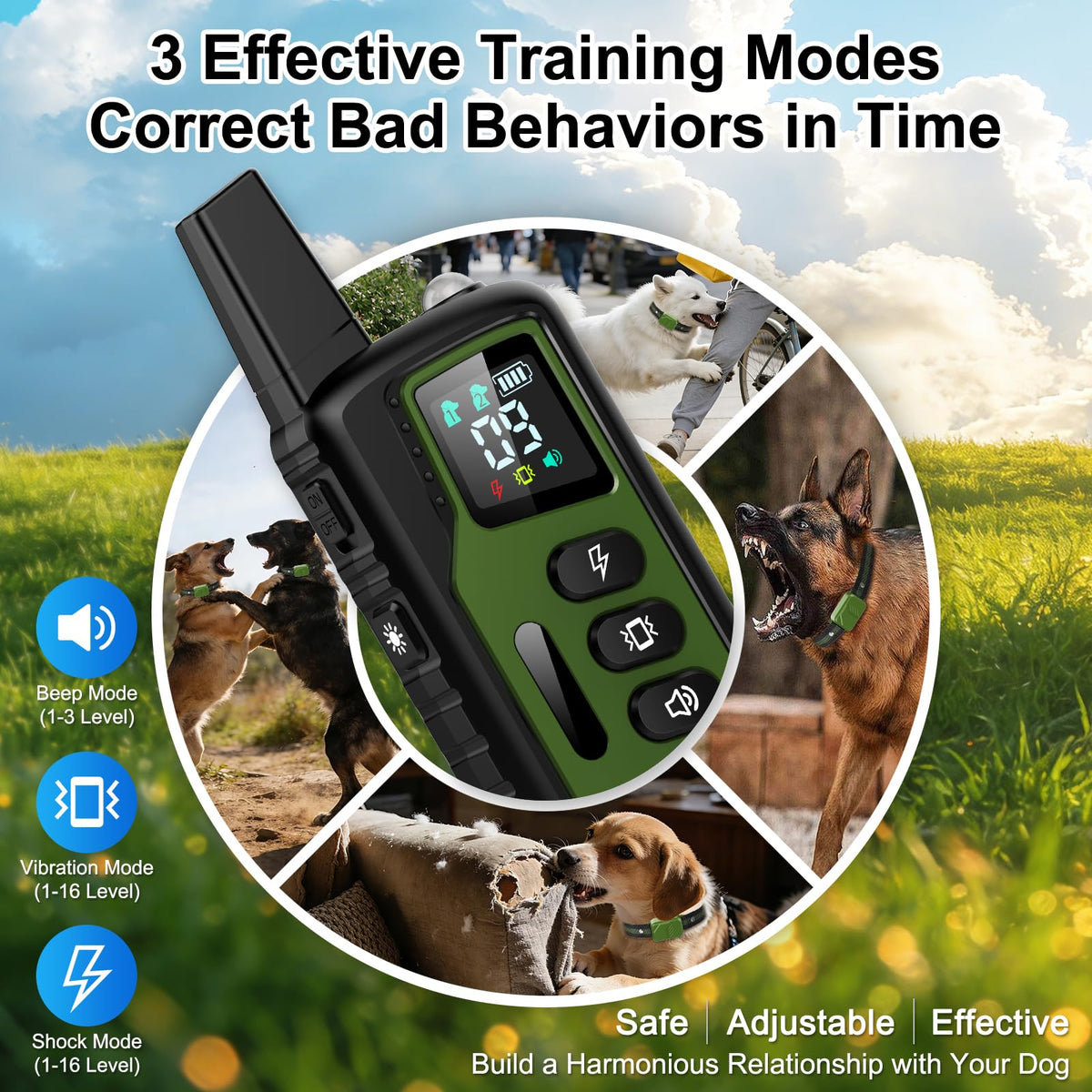 IP68 Waterproof Dog Training Collar with Remote I49600
