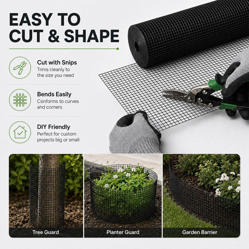 Black 1/2 inch 19 Gauge Wire Mesh Roll H3567
