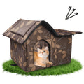 Weatherproof Collapsible Outdoor Cat House with Mat W90311
