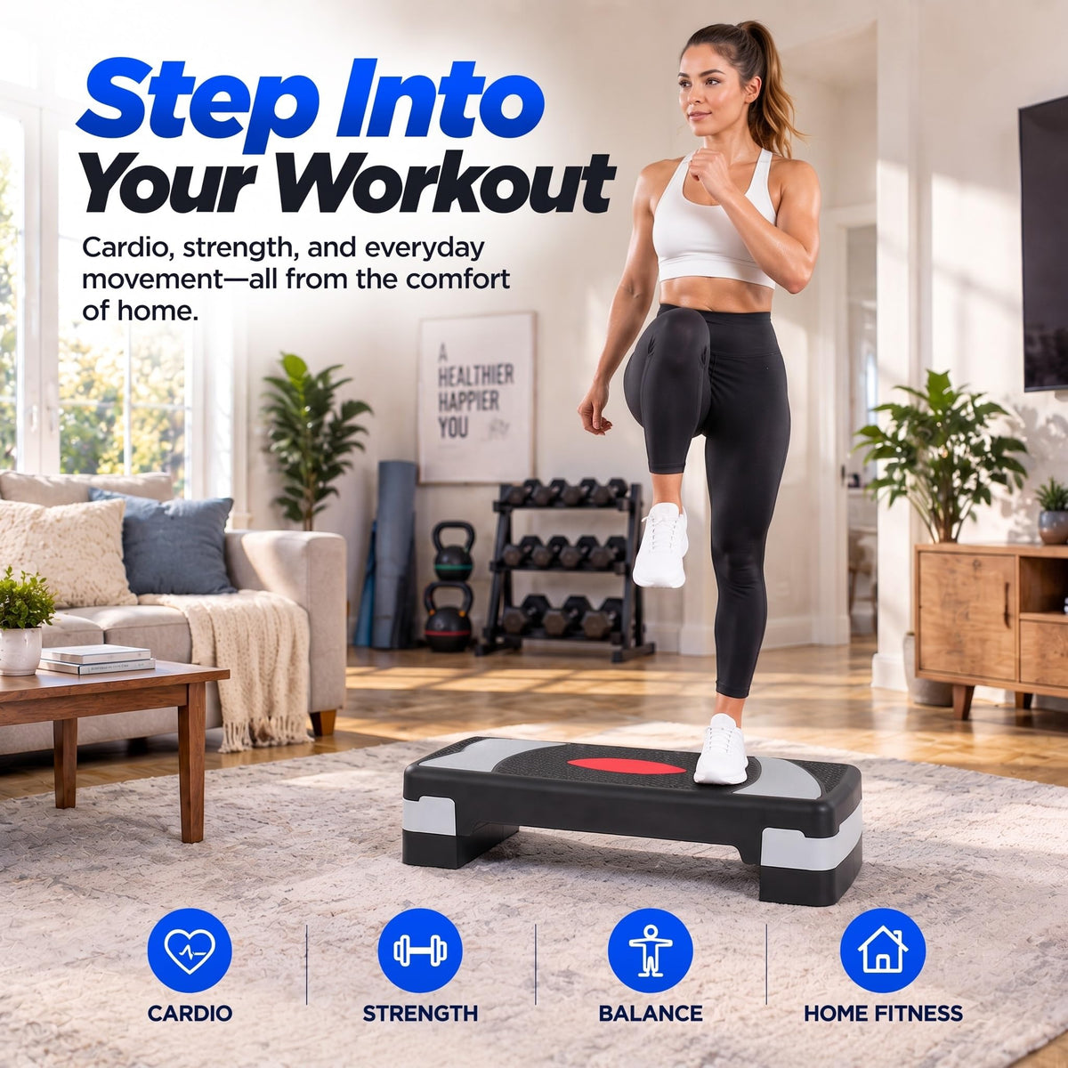 31'' Aerobic Step Platform with 4 Risers P520504