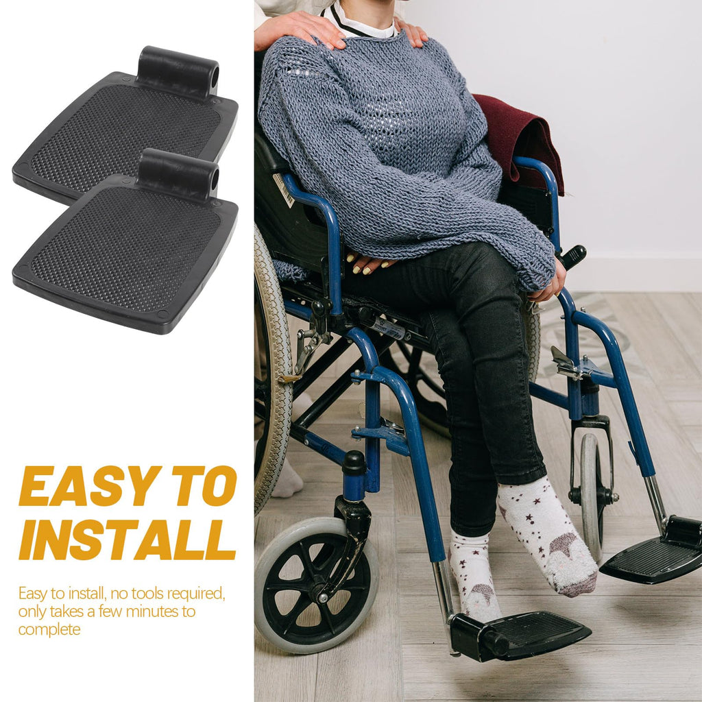 Heavy Duty Wheelchair Footplates Plastic Footrest Pair X708140