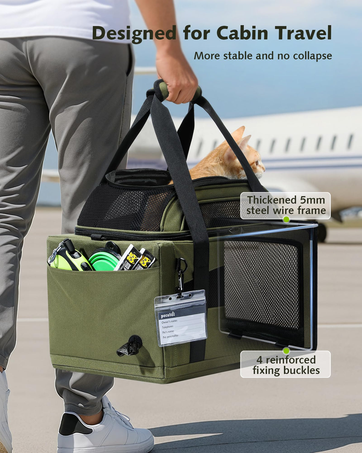 Expandable Airline Approved Pet Carrier W605