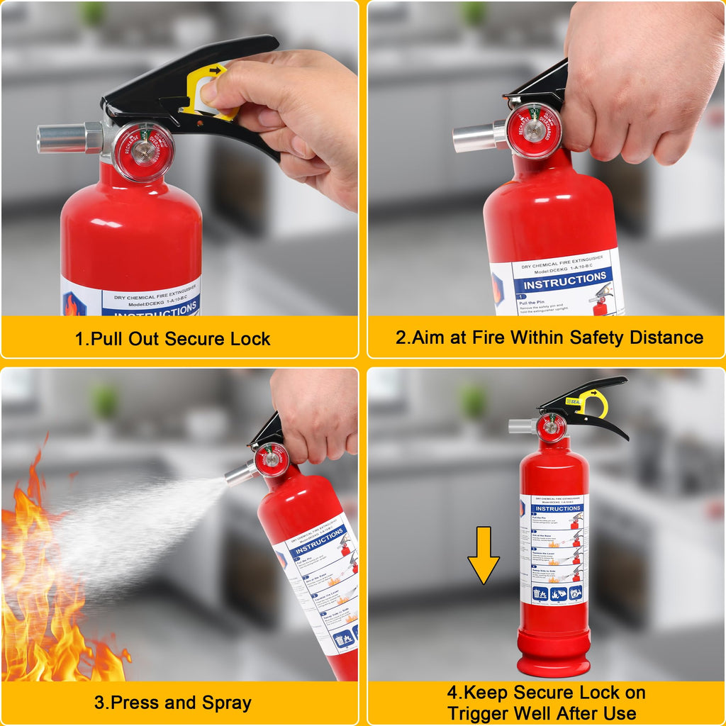 6 Pack ABC Dry Chemical Fire Extinguishers M390501