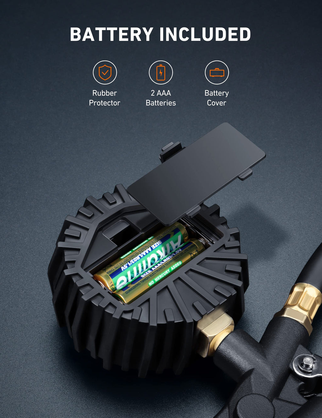 Digital Tire Pressure Gauge with Inflator 3-250 PSI A263155