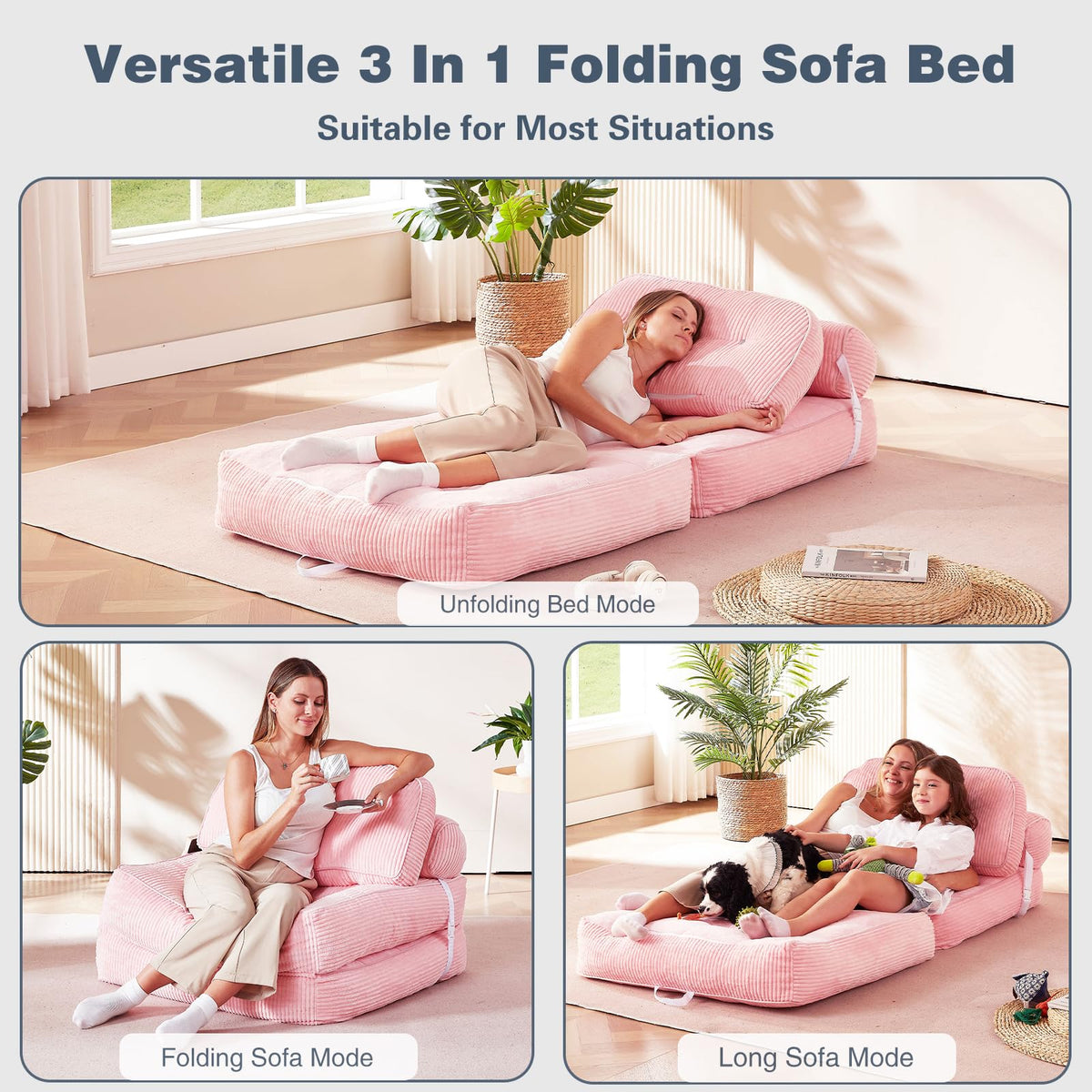 Convertible Futon Sofa Bed Chair J900286