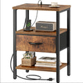 3-Tier Nightstand with Charging Station W125