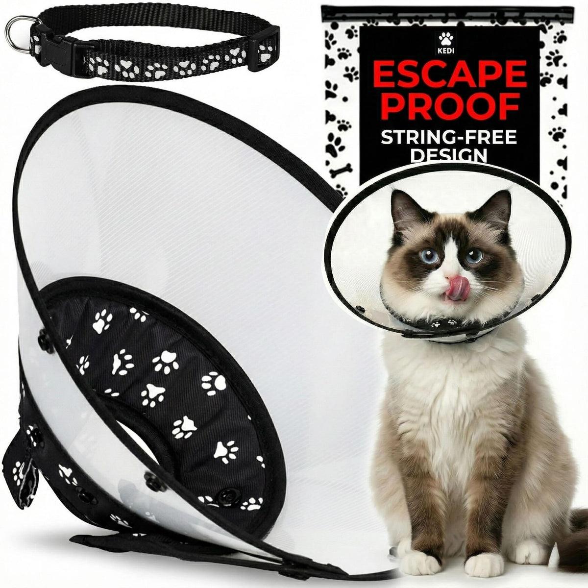 Black Medium Cat Cone Collar M86096