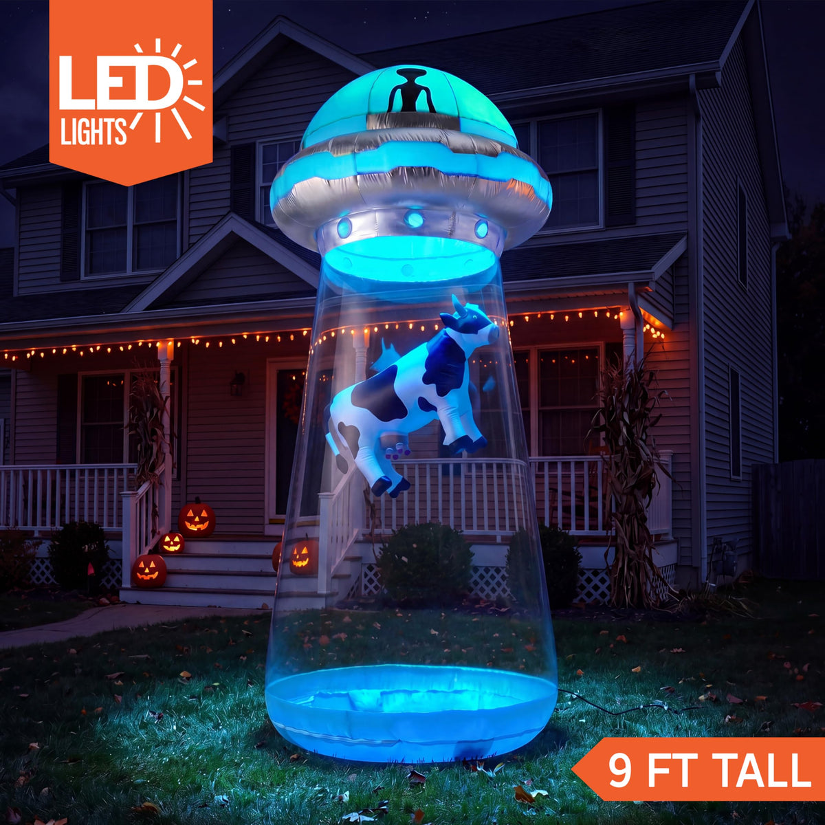 9 FT Tall Inflatable UFO Outdoor Decoration with LEDs O301317