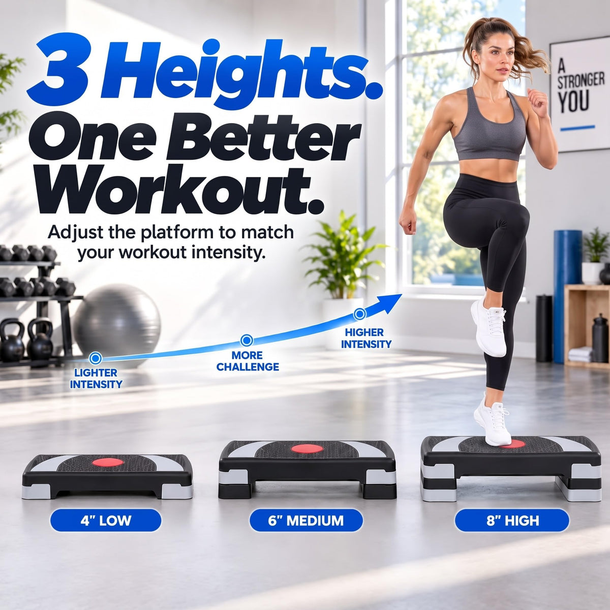 31'' Aerobic Step Platform with 4 Risers P520504