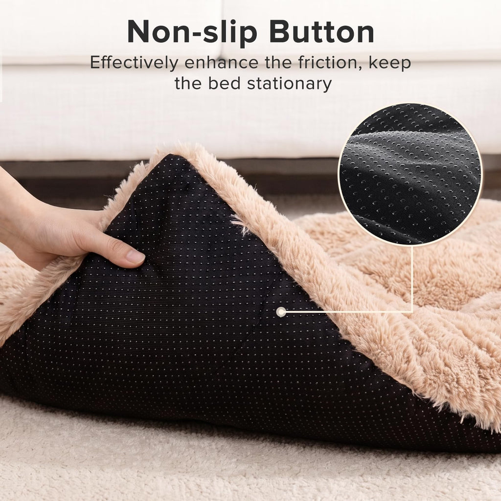 Large Washable Plush Dog Bed Crate Pad Y876