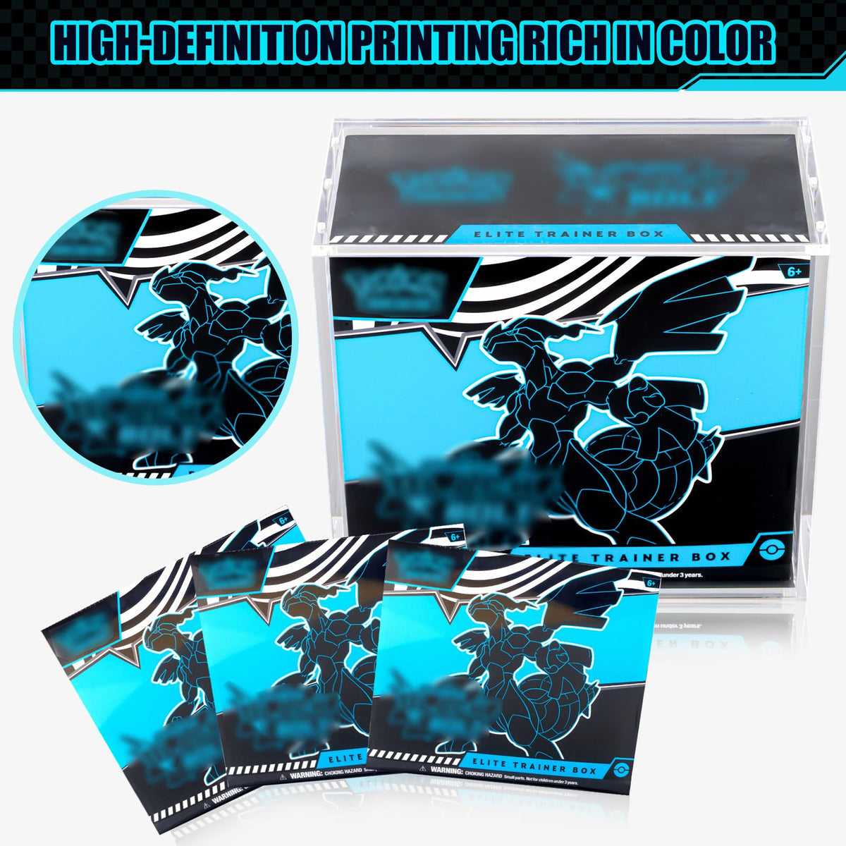 8mm+5mm Ultra Thick Stackable Acrylic Protector with Strong Magnets J301