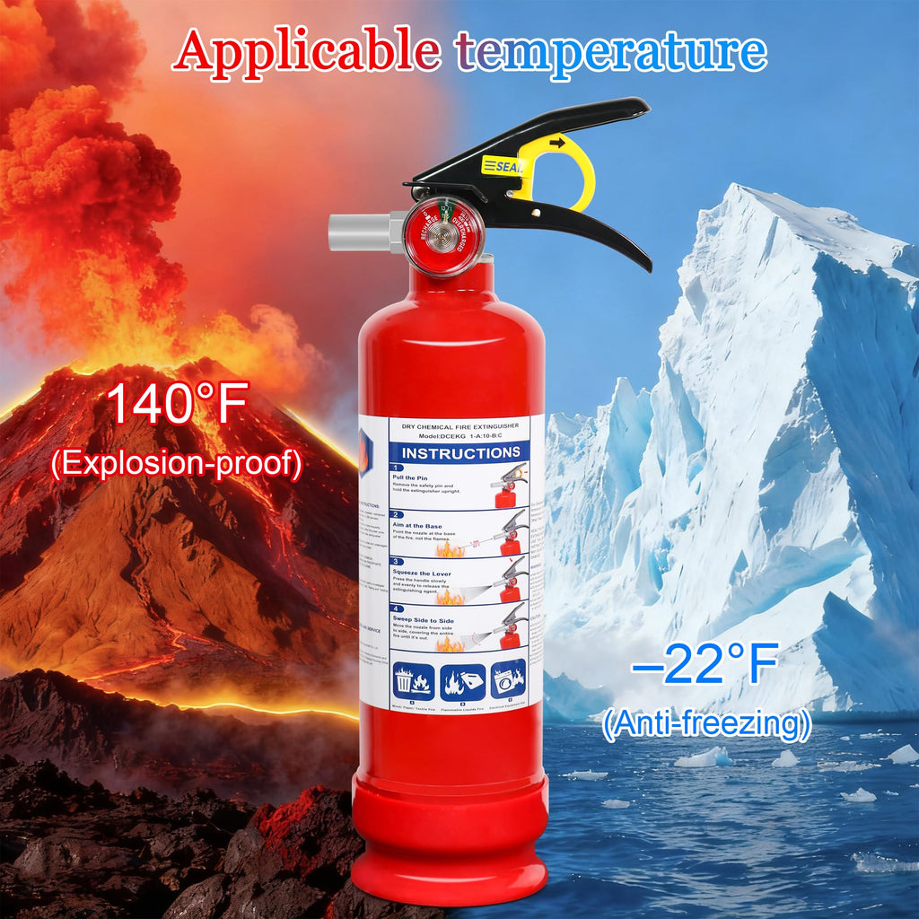 6 Pack ABC Dry Chemical Fire Extinguishers M390501