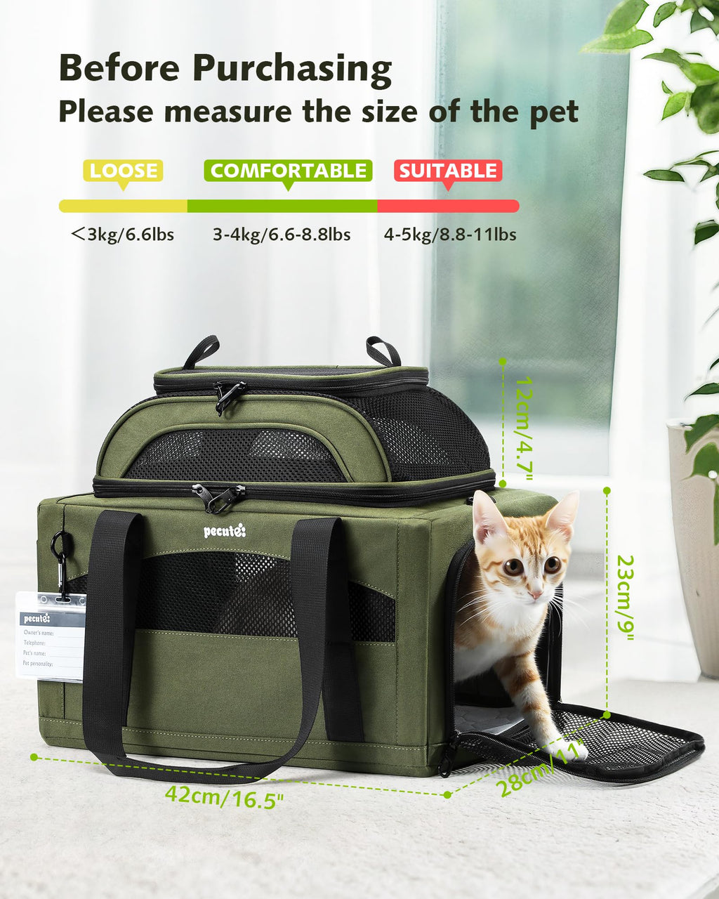 Expandable Airline Approved Pet Carrier W605